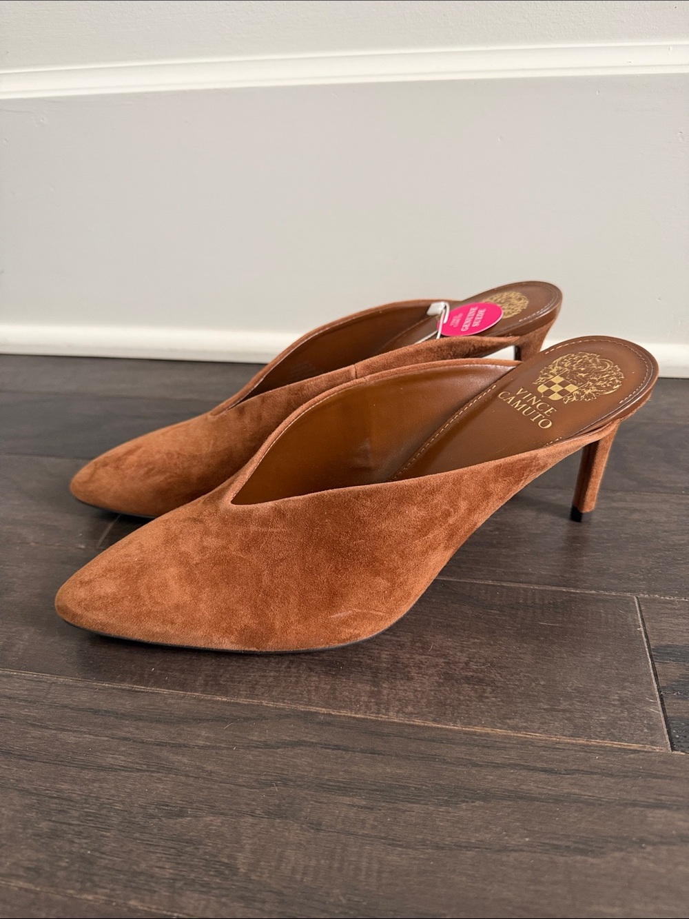 NEW Vince Camuto Suede Pointed-Toe Mule Heels